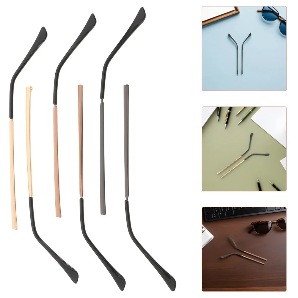 3 Pairs Replacement Arms for Glasses Eyeglass Parts DIY Legs Kit 2